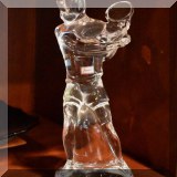 G01. Baccarat Crystal tennis player figurine. 9.25”h 